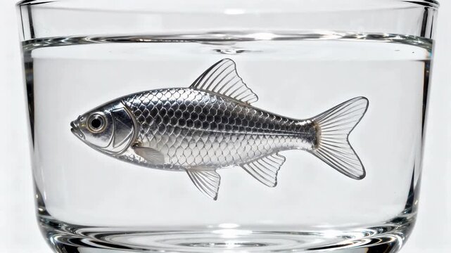 MetalFishInGlassCup