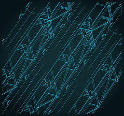 Lifting belt conveyor close-up