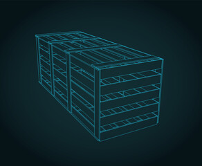 Wooden crate box for transportation