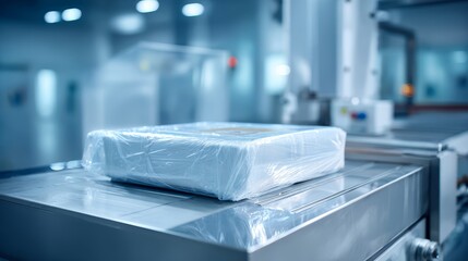 White laboratory equipment in a medical lab is isolated for science and healthcare