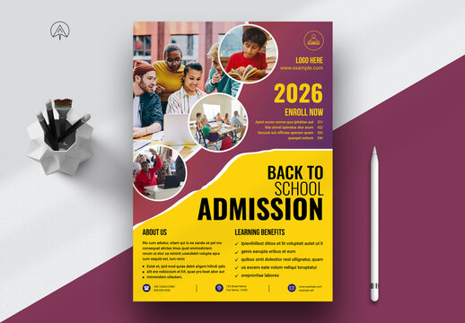 2026 School Admission Flyer Template