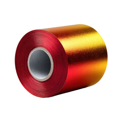 Vibrant macro shot of festive aluminum foil roll in colorful palette studio setting