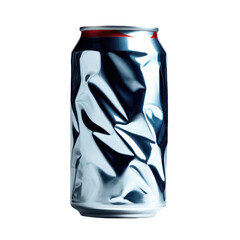 Crumpled soda can urban product photography in a modern street environment