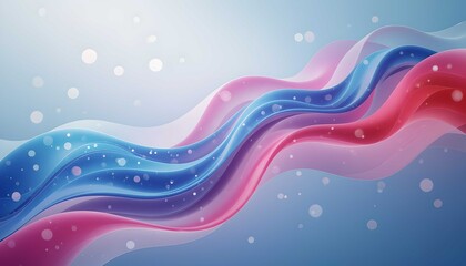 Vibrant blue and pink liquid wave creates a striking visual dynamic motion