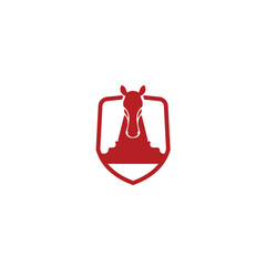 Knight chess horse logo design