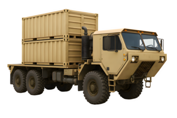 Photorealistic 3D Modern Palletized Load System (PLS) Truck