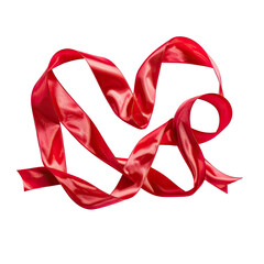 Red Ribbon Shiny red ribbon artfully arranged on a black background