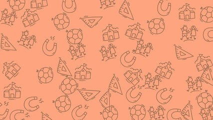 Repeating symbols soccer balls, tents, triangles, horseshoes. Perfect for sports events, festivals, product branding, or digital backgrounds. - Powered by Adobe