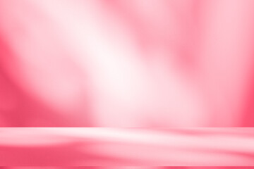 Wall interior background, studio and backdrops show products.with shadow from window color pink background for text insertion and presentation interior decoration	
