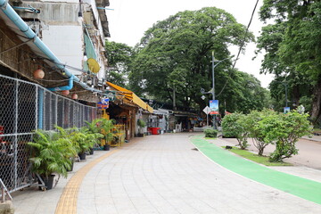 Naklejka premium siem reap city cambodia downtown daytime