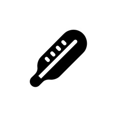 Simple Flat Design Thermometer Medical Temperature Measurement Tool Icon