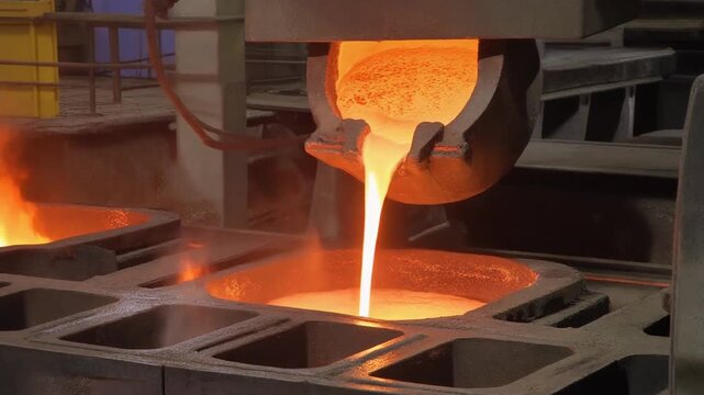the machine is making crafts from lava