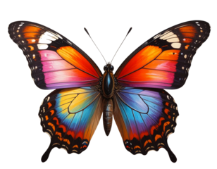 Butterfly Image, Transparent Insect, PNG Format, No Background, Isolated Colorful Flu 