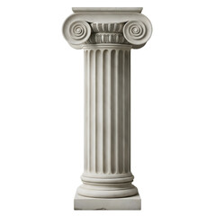 Ionic order column isolated on transparent background