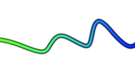 Horizontal neon lines glowing seamless loop of light streak rays or light beams on transparent background. Glowing neon lines curved zigzag color flow wave shaped overlay PNG.