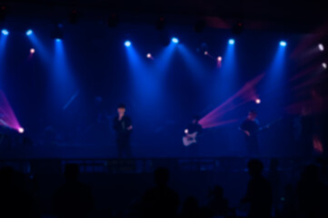 Defocused entertainment concert lighting on stage