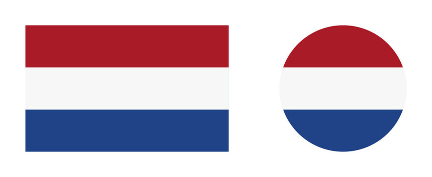Vector set of netherlands flag