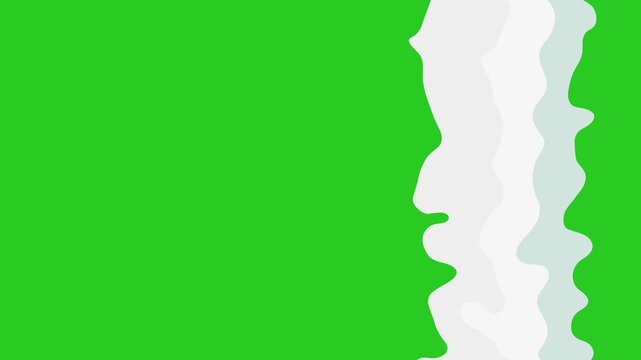 Liquid transition, Liquid Transition Motion Graphics, 2d motion wave water transition animation, transition animation in green with several liquid animation models on green screen background