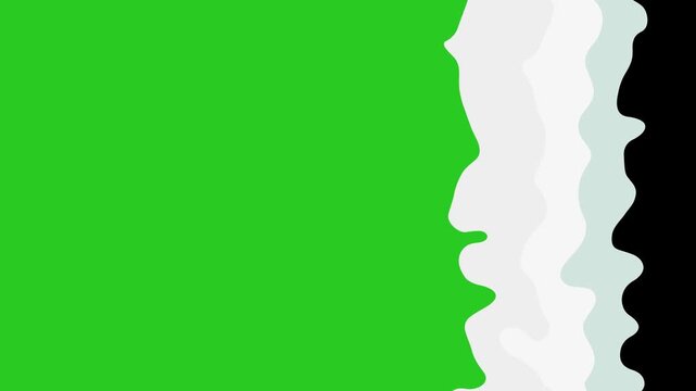transition, Liquid Transition Motion Graphics, 2d motion wave water transition animation, transition animation in green with several liquid animation models on green screen background