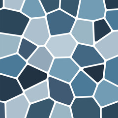 Blue and grey irregular geometric mosaic pattern abstract