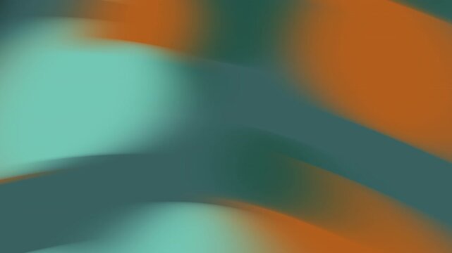 Blurred abstract teal green and orange pattern suitable for backgrounds, wallpapers, and digital art projects with vibrant color scheme.