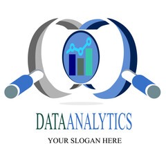Statistics and Data Visualization Logo Abstract Design