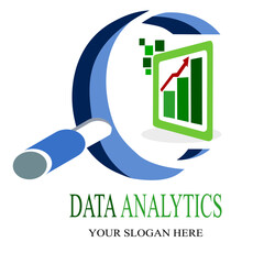 Digital Analytics Logo Abstract Technology Design