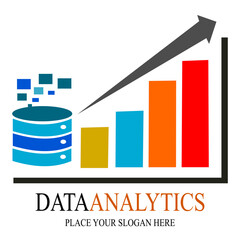 Data Report and Chart Logo &ndash; Technology Illustration