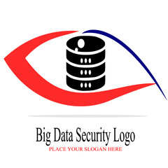 Cyber Security Eye Logo with Database Icon