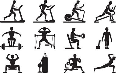 Fitness silhouette vector design