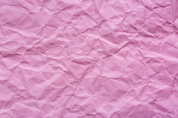 Close-up macro of crumpled pink paper texture,Background of purple with a texture of paper, which was crumpled and aged. The fashionable color of the season is Spring Crocus.