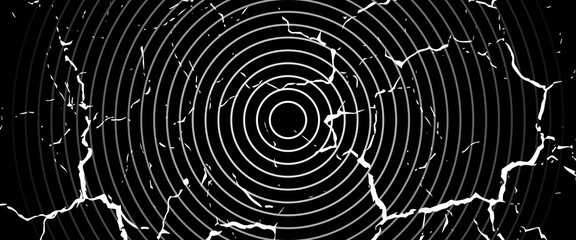 Seamless circular lines pattern radio wave background, radio wave illustration background.