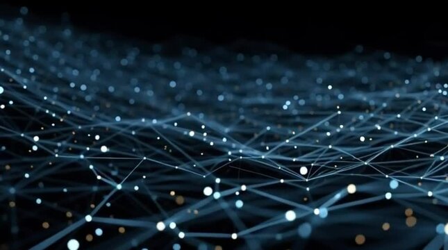 Abstract digital network illustration A futuristic design with interconnected dots and lines