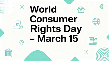 Celebrate World Consumer Rights Day March 15 with modern design promoting global advocacy and fair trade standards