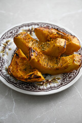 Close up of Roasted Acorn Squash Pieces
