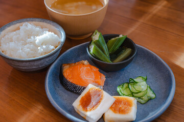 Traditional Japanese breakfast set
