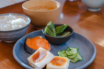 Traditional Japanese breakfast set