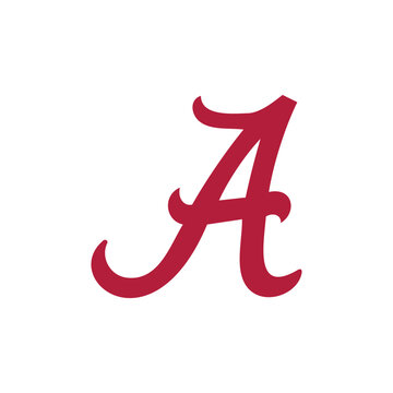 A letter alabama crimson tide logo icon vector flat design on white background.
