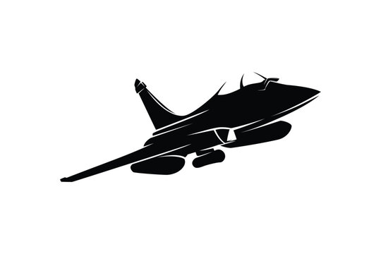 Fighter Jet military aircraft Logo Illustration vector design 