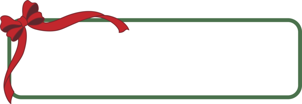 Cute Christmas Bow Title Frame