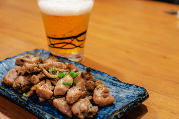 Grilled chicken and beer
