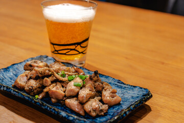 Grilled chicken and beer
