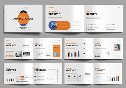 Clean Corporate Annual Report Design