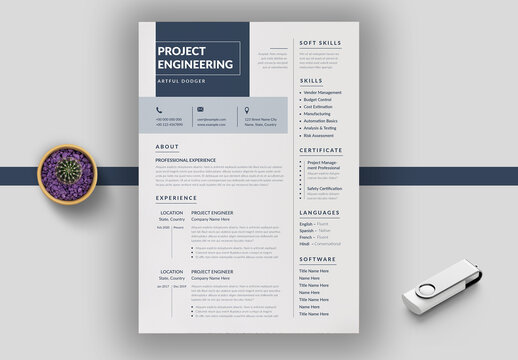 Modern Project Engineering Resume Template