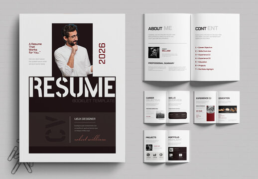 Professional CV Booklet Layout