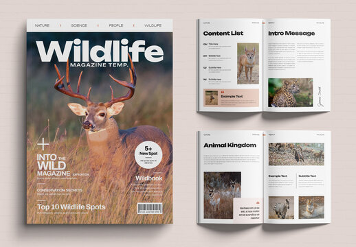 Wildlife Magazine Template
