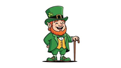 Happy Leprechaun Illustration Celebrate St patricks