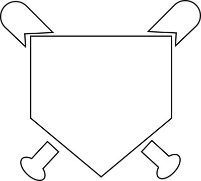 Baseball Home Plate Icon Vector represents the classic symbol of baseball gameplay, competition, and sports strategy in a clean, minimal, and modern outline design capturing its importance in scoring.