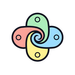 Abstract Trinity Clover Icon