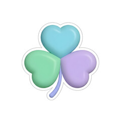 Soft Pastel Four Leaf Clover Icon